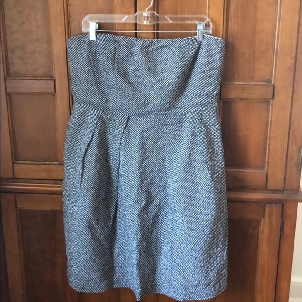 J. Crew Navy and White Polka Dot Dress | Size 14
